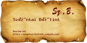 Szántai Bálint névjegykártya