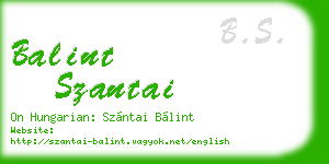 balint szantai business card