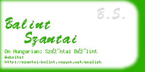 balint szantai business card